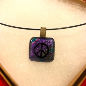 Peace sign necklace